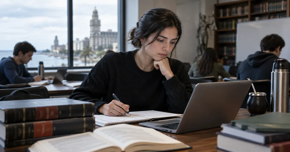 Aula de posgrado con estudiantes profesionales participando