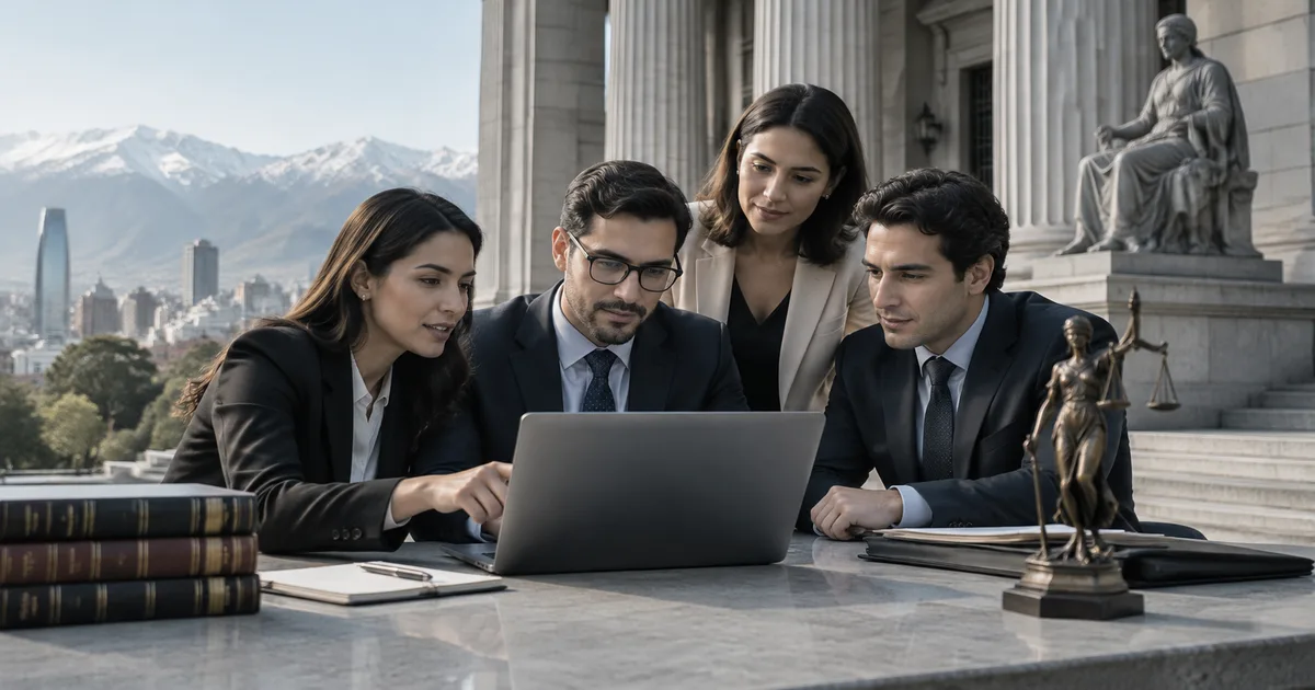 Equipo de abogados en una sesión de capacitación con laptops abiertas