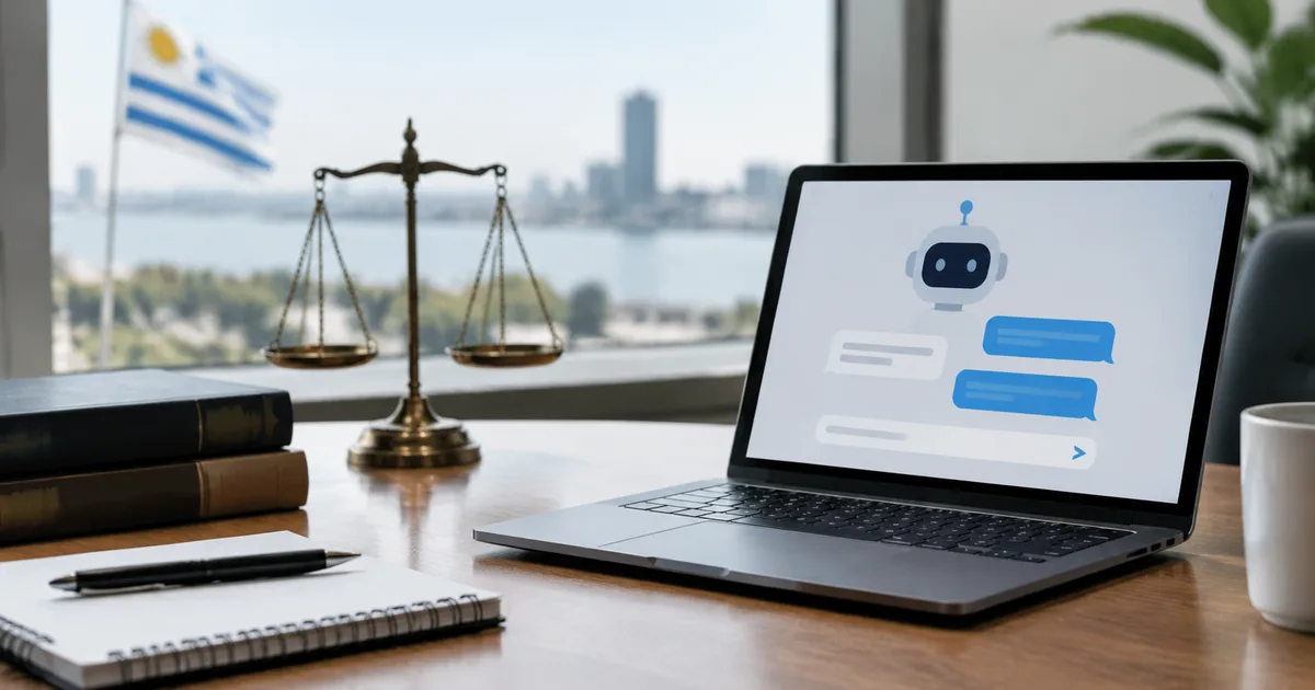 Chatbot jurídico atendiendo consultas en el sitio web de un estudio