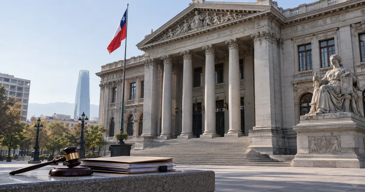Edificio de los tribunales de justicia en Santiago
