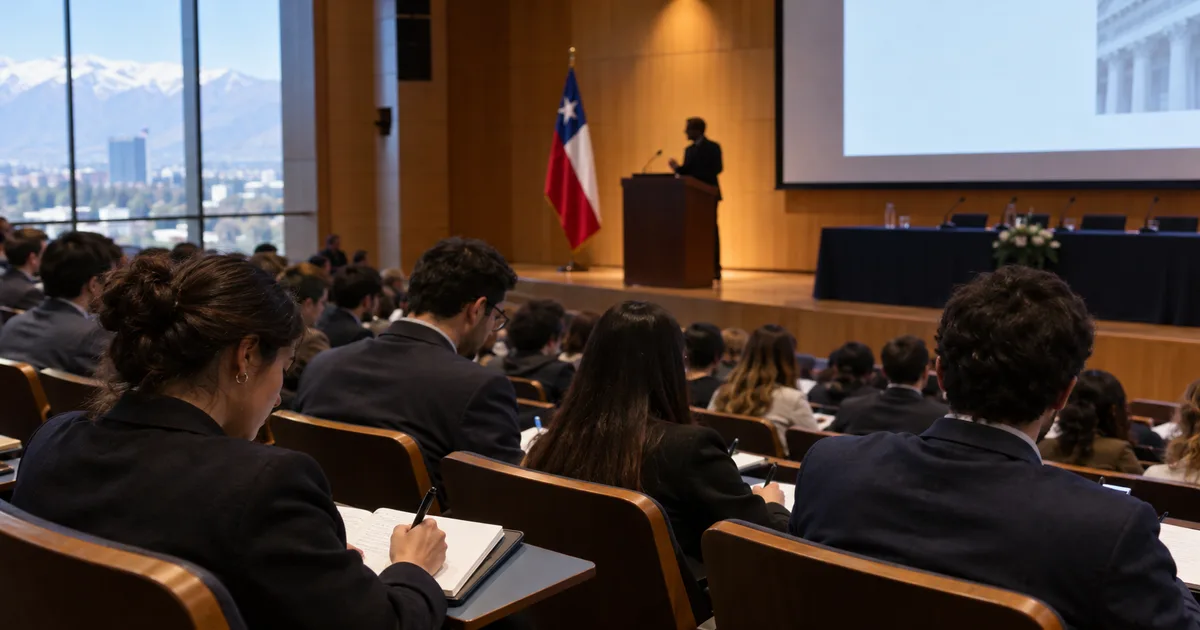 Asistente tomando notas durante una jornada académica