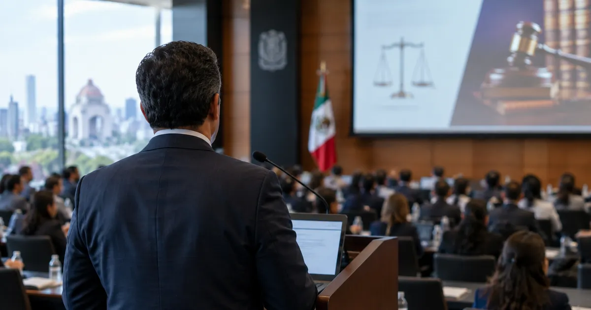 Cómo presentar ponencia en congreso jurídico, ponente ante audiencia profesional