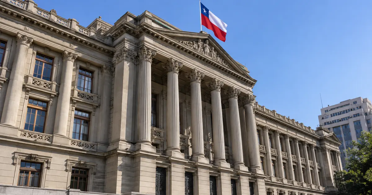Edificio de los tribunales de justicia en Santiago