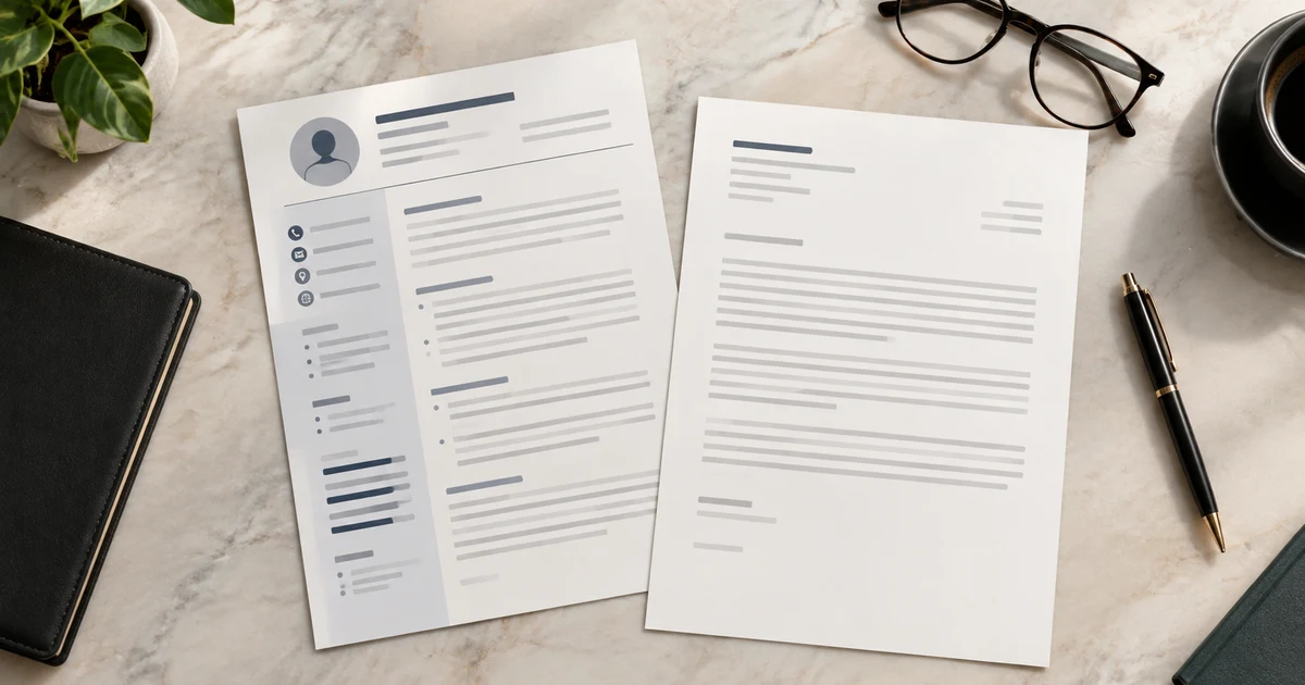 Foto editorial: currículum y carta de presentación para despachos de abogados
