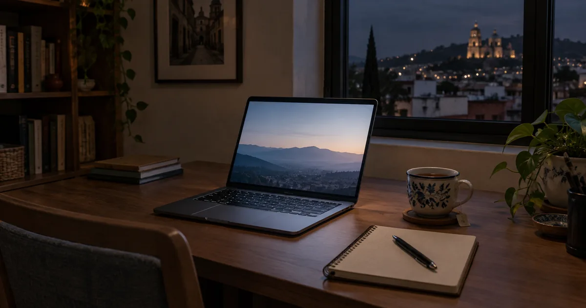 Imagen generada con IA: documento impreso sobre un escritorio junto a una laptop abierta