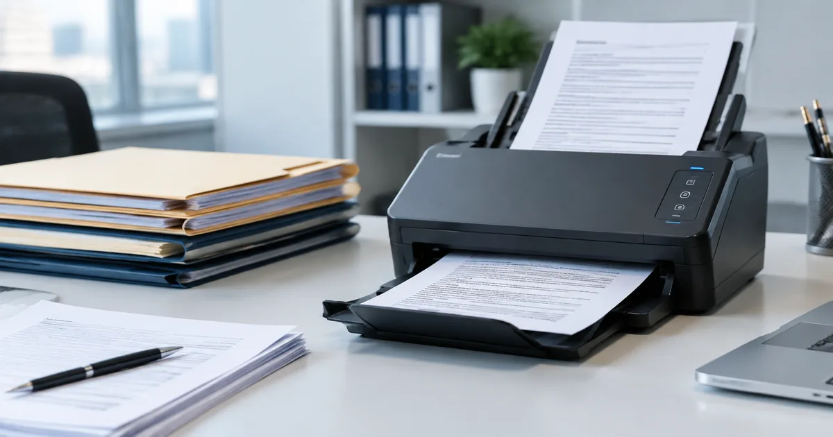 Pantalla con sistema judicial electrónico y documentos digitales
