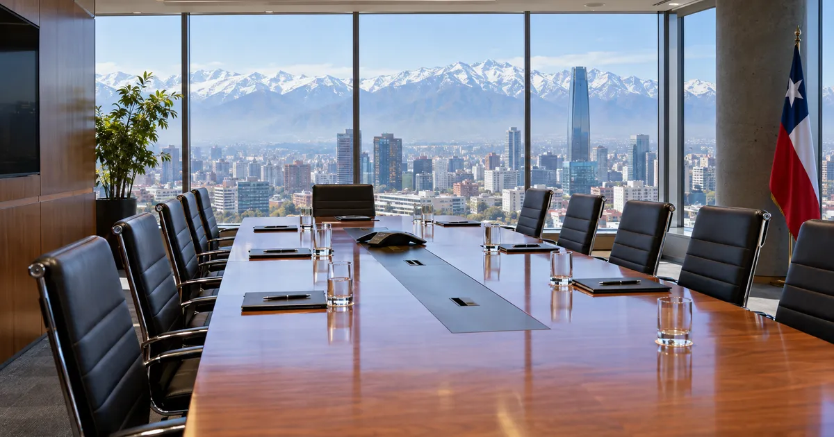 Gerencias legales Chile Forbes, sala de directorio de una gran empresa