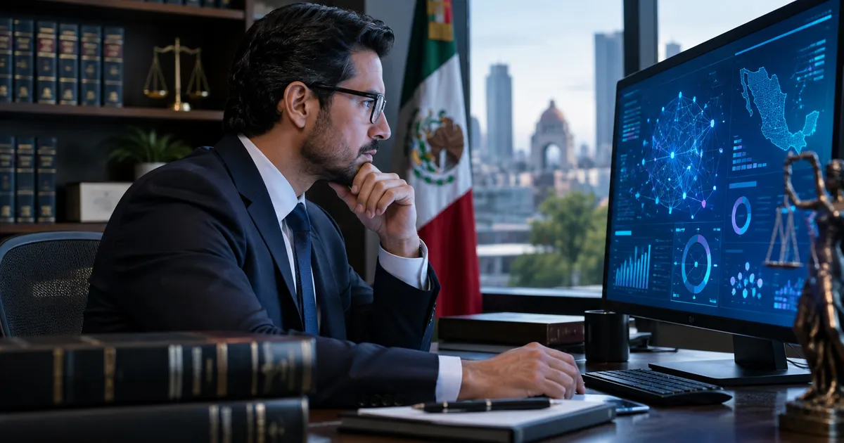 Qué verificar antes de usar IA en el despacho, abogado revisando herramienta de inteligencia artificial