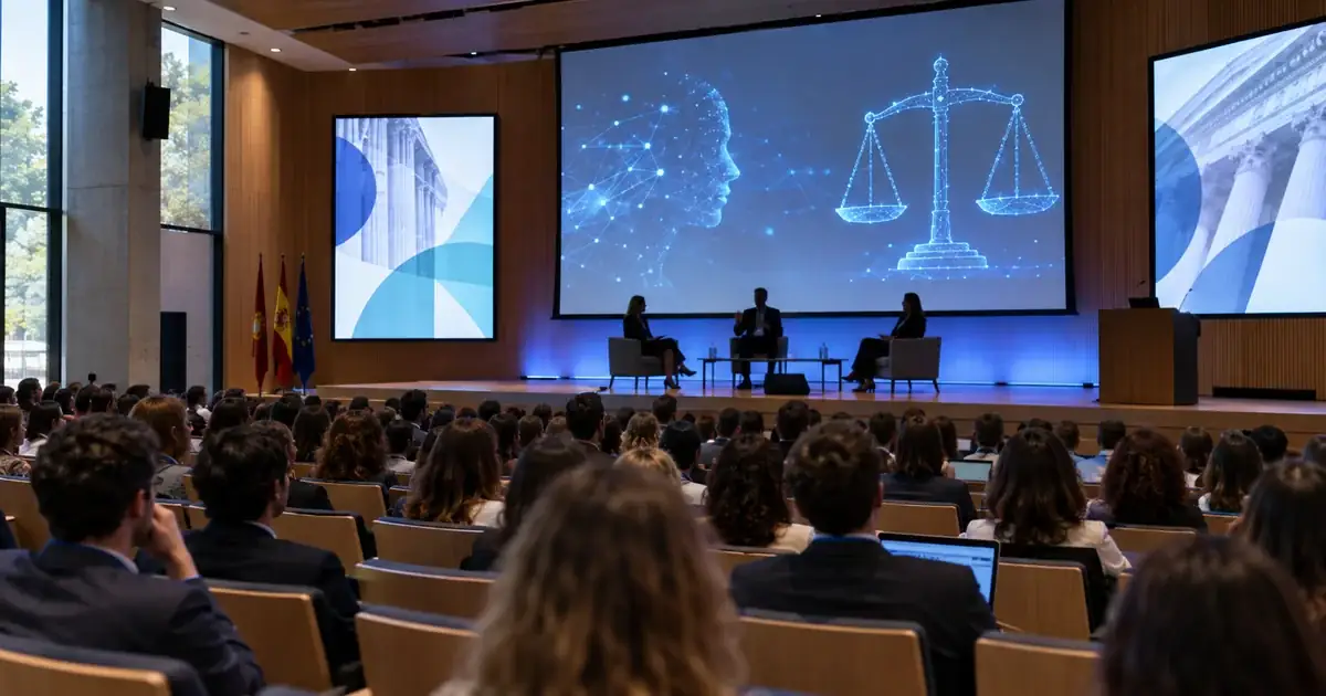 Foto editorial: jornada legaltech sobre derecho digital en Madrid