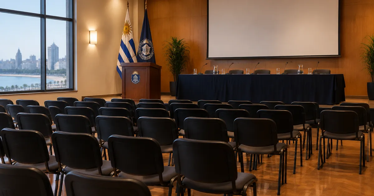 Jornadas de Derecho Procesal 2027 Uruguay, sala de conferencias académica