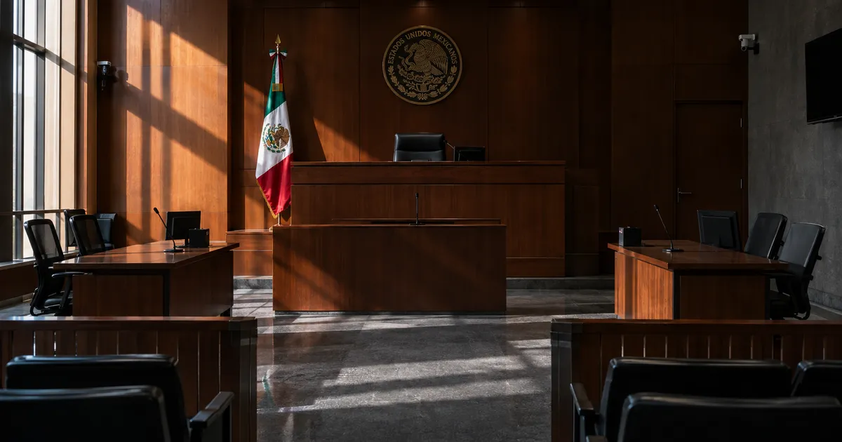 Principio de inmediación juez sustituto SCJN, sala de juicios orales vacía