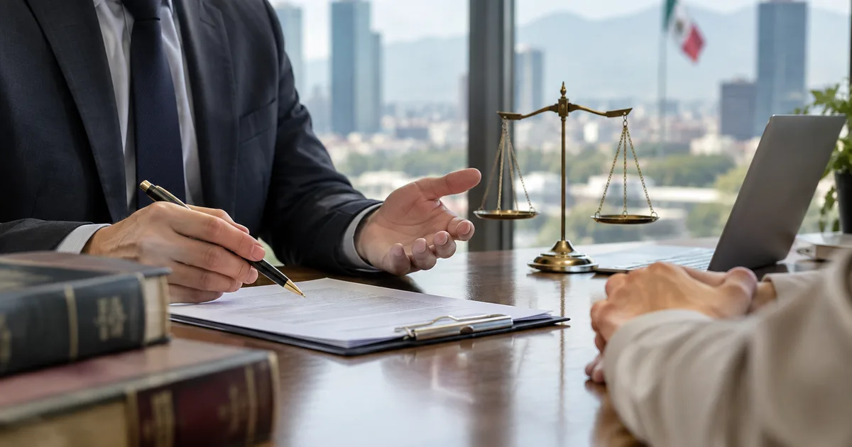 Recepción de un gran despacho de abogados en Ciudad de México