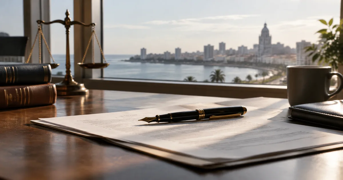 Notas manuscritas con razones de una decisión junto a un expediente